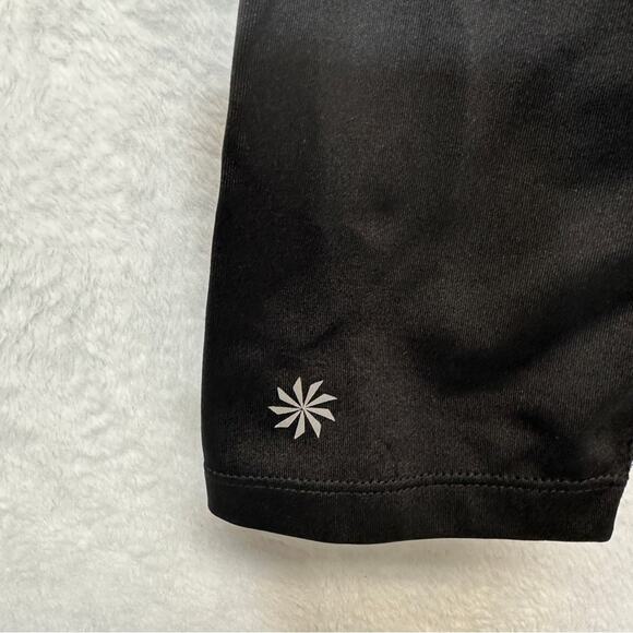 Athleta Black Mid Rise Drawstring Cropped Legging Pants Size M‎ - Picture 4 of 11